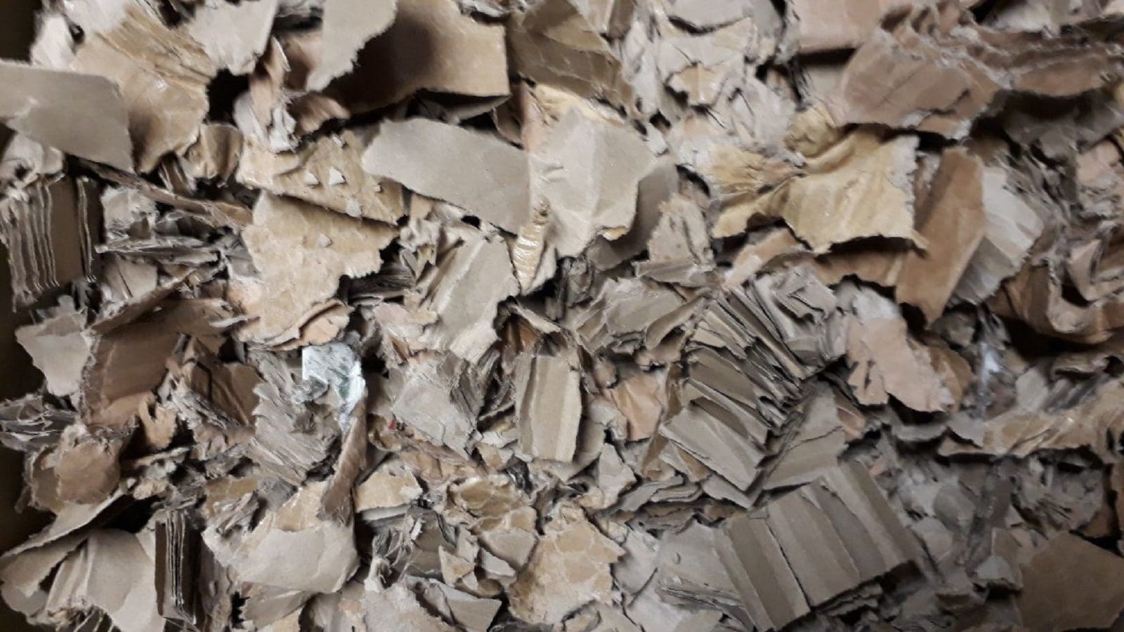 Revalorisation déchets, cartons broyés