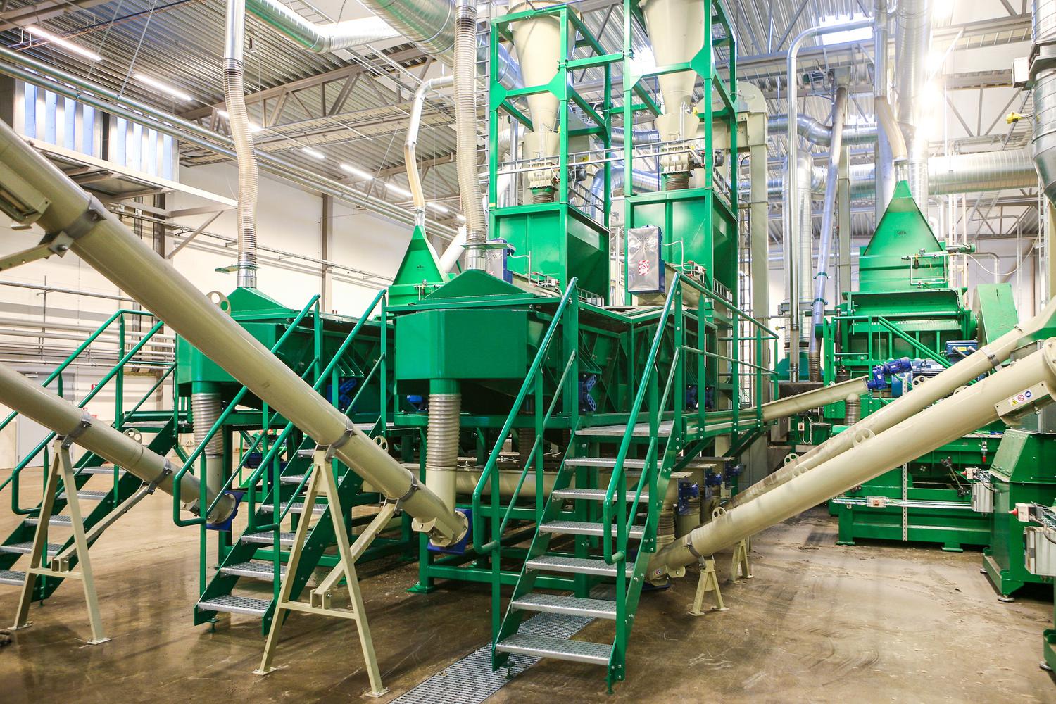 Ligne de recyclage pneus