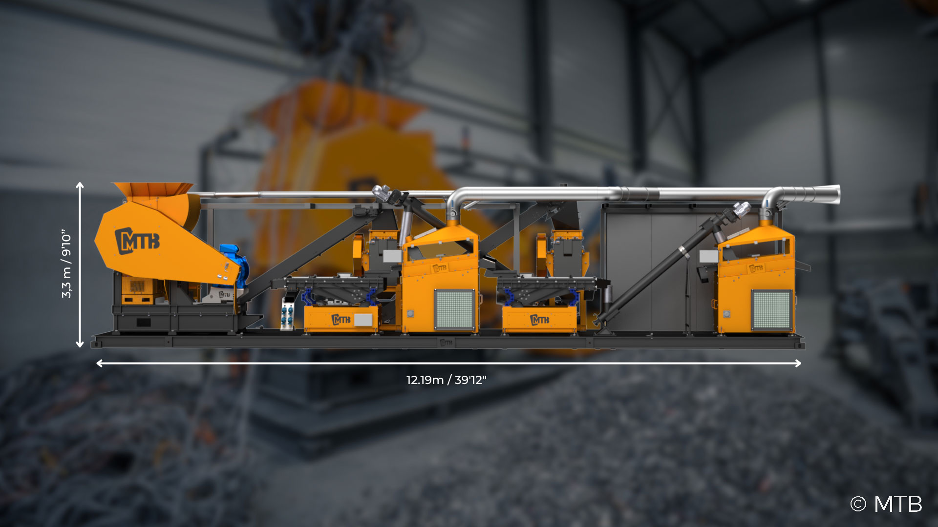 Size of the MaX, compact recycling solution